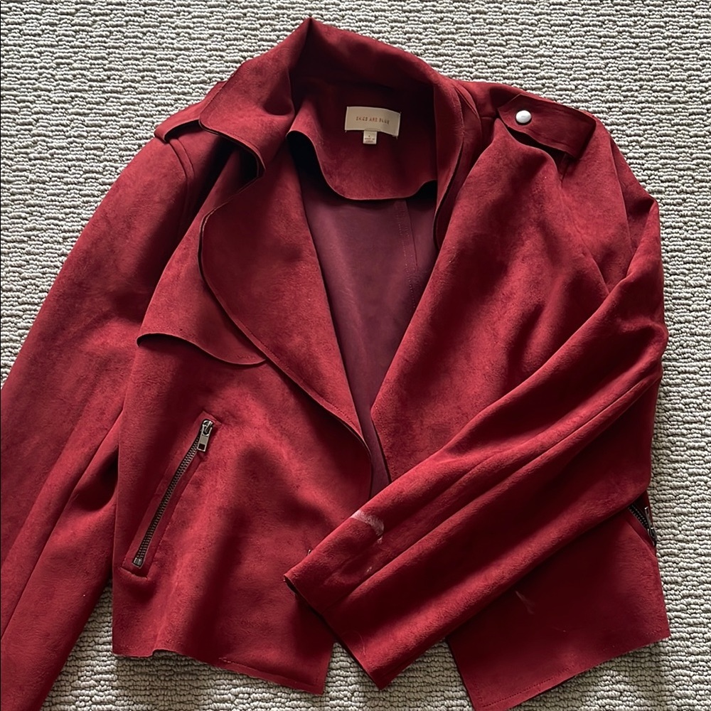 Burgundy Suede Jacket
